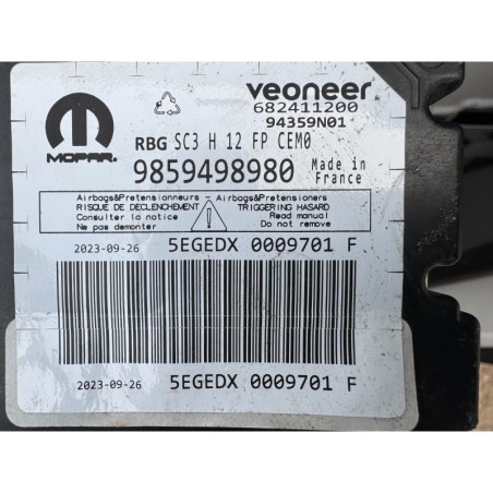 Réinitialisation Calculateur Airbag  MOPAR 9859498980 VEONEER 692411200 Peugeot Citroën Opel
