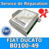 Réparation calculateur airbag Fiat Ducato 01375110080 Code erreur b0100-49