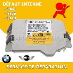 Réparation Réinitialisation airbag BMW / MINI 0 285 010 253 0285010253 65.77-9189906-01 65.779189906-01 Defaut 93D7 93AB 93A8