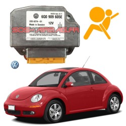 Réparation Calculateur D'airbag New Beetle 6Q0 909 605 AL 6Q0909605AL défaut 00003 - Module de contrôle 014 - Défectueux