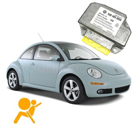 Réparation Calculateur D'airbag New Beetle 6Q0 909 605 AM 6Q0909605AM défaut 00003 - Module de contrôle 014 - Défectueux