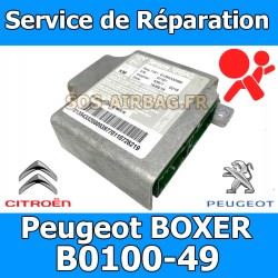 Réparation calculateur airbag Fiat Ducato 01394333080 Code erreur b0100-49