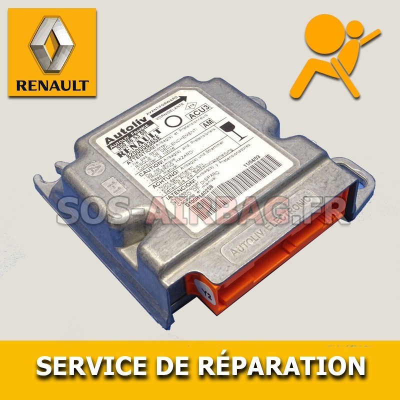 Réparation Calculateur Airbag Renault Twingo 550885300 Autoliv
